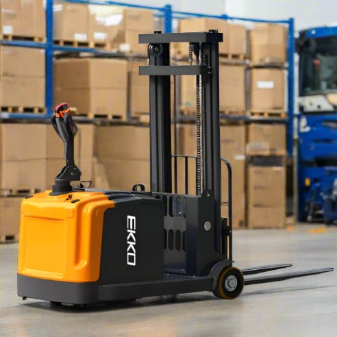 EKKO Counterbalanced Walkie Stacker | 118" Lift Height | 3300 lb Capacity | EK14