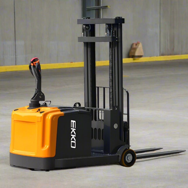 EKKO Counterbalanced Walkie Stacker | 138" Lift Height | 3300 lb Capacity | EK14-138