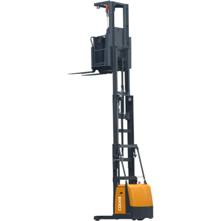 EKKO 42" Fork Electric Mid-Level Order Picker with 196" Lift and 2200 lb Load Capacity - EOP70