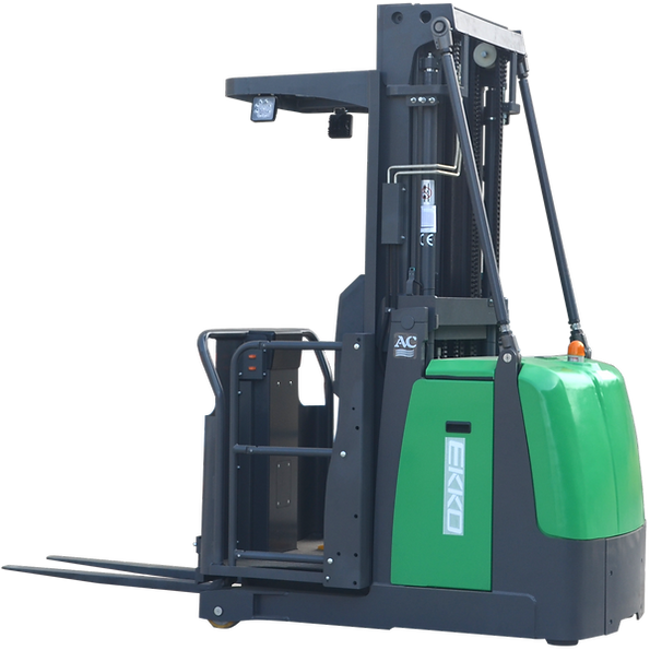 EKKO 42" Fork Lithium Electric Mid-Level Order Picker with 196" Lift and 2200 lb Load Capacity - EOP70-LI