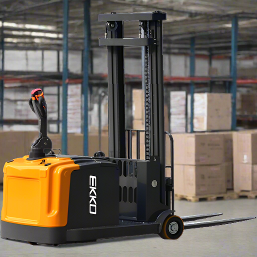 EKKO Counterbalanced Walkie Stacker | 130" Lift Height | 3300 lb Capacity | EK14-130