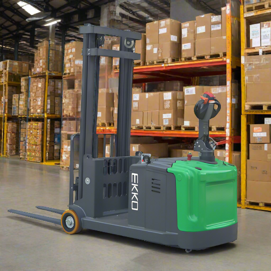 EKKO Lithium Counterbalanced Walkie Stacker | 130" Lift Height | 3300 lb Capacity | EK14-130Li