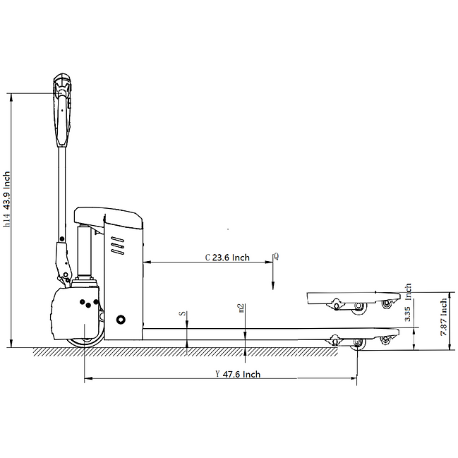 EKKO Full Powered Lithium Electric Walkie Pallet Truck with 4000 lb Load Capacity - EP18JLi