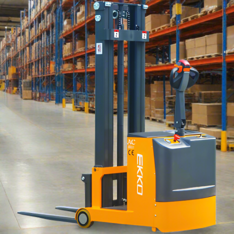 EKKO Counterbalanced Walkie Stacker | 118" Lift Height | 1550 lb Capacity | EK07S