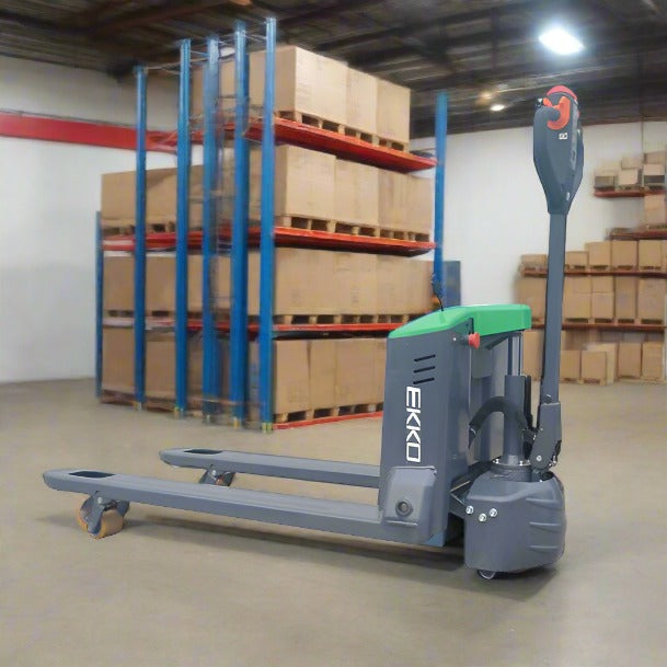 EKKO Full Powered Lithium Electric Walkie Pallet Truck with 3300 lb Load Capacity - EP15JLi