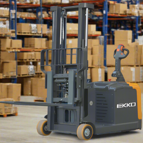 EKKO Counterbalanced Walkie Stacker | Side-Shifting | 177” Lift Height | 2860 lb Capacity | EK13S-177