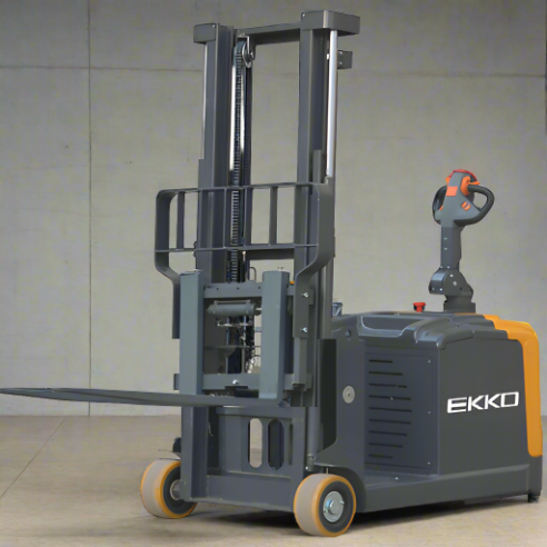 EKKO Counterbalanced Walkie Stacker | Side-Shifting | 130” Lift Height | 3300 lb Capacity | EK14S-130