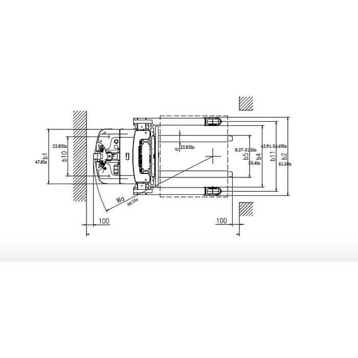 EKKO Lithium Straddle Stacker | Side-Shifting | 189" Lift Height | 4400 lb Capacity | EB16EAS-189Li