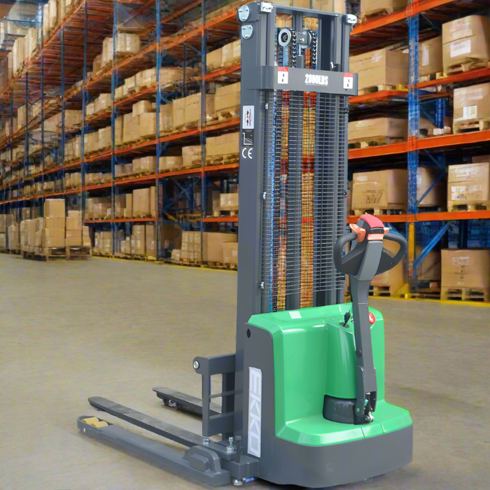 EKKO Lithium Straddle Stacker | Side-Shifting | 119" Lift Height | 2800 lb Capacity | EB13ES-Li