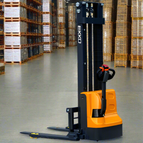 EKKO Electric Straddle Stacker | 138" Lift Height | 2640 lb Capacity | EB12E-138