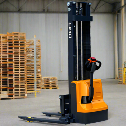 EKKO Electric Straddle Stacker | 119" Lift Height | 2640 lb Capacity | EB12E