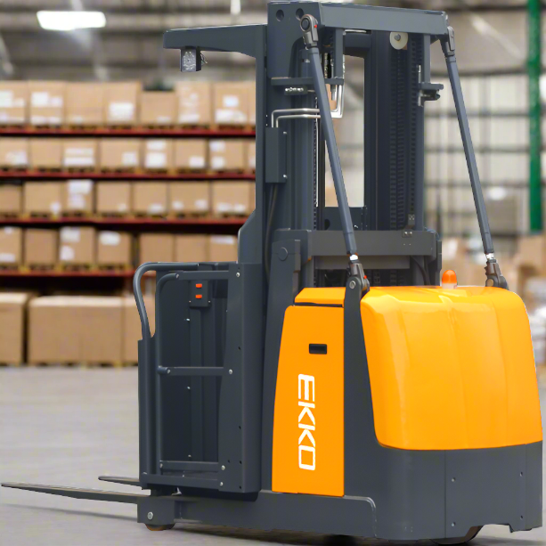 EKKO 42" Fork Electric Mid-Level Order Picker with 196" Lift and 2200 lb Load Capacity - EOP70