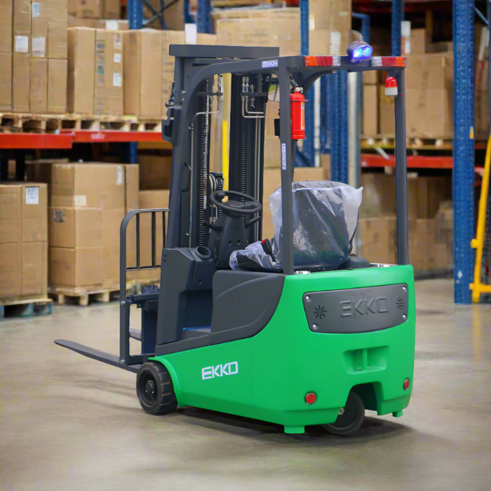 EKKO 3 Wheel Electric Forklift, 3300 lbs Cap., 189'' Lift Ht. - EK15A-189LI