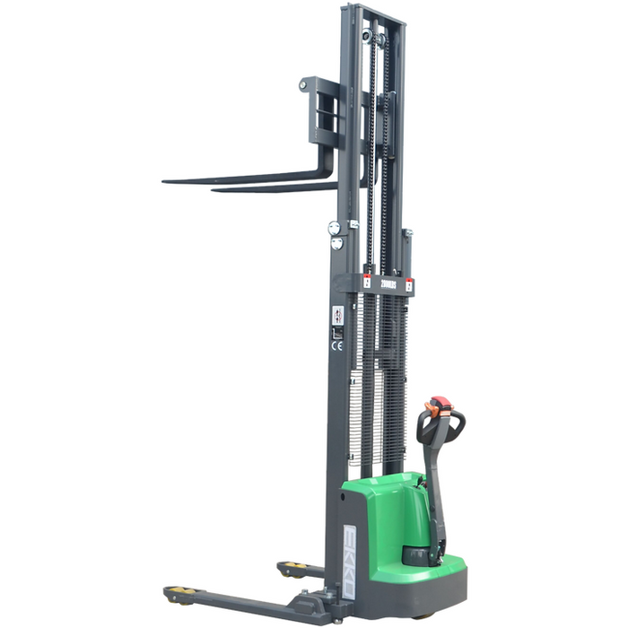 EKKO Lithium Straddle Stacker | Side-Shifting | 119" Lift Height | 2800 lb Capacity | EB13ES-Li