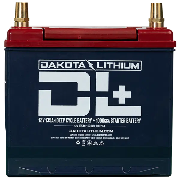 DL+ 12v 135Ah Dual Purpose 1000CCA Starter Battery Plus Deep Cycle Performance