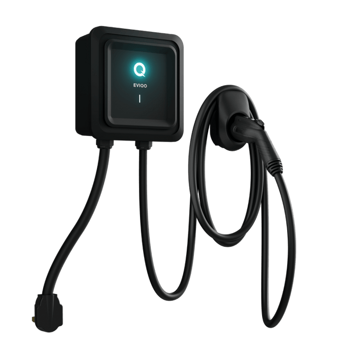 EVIQO Level 2 EV Charger Plug In Version (240V) | 48 AMP Home Charging Station, 25' Cable, 38" NEMA 14-50